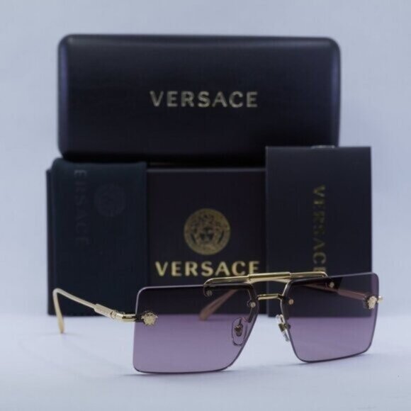 Versace VE2245 10028H Rectangle Sunglasses – Gold/Violet Gradient main image 5